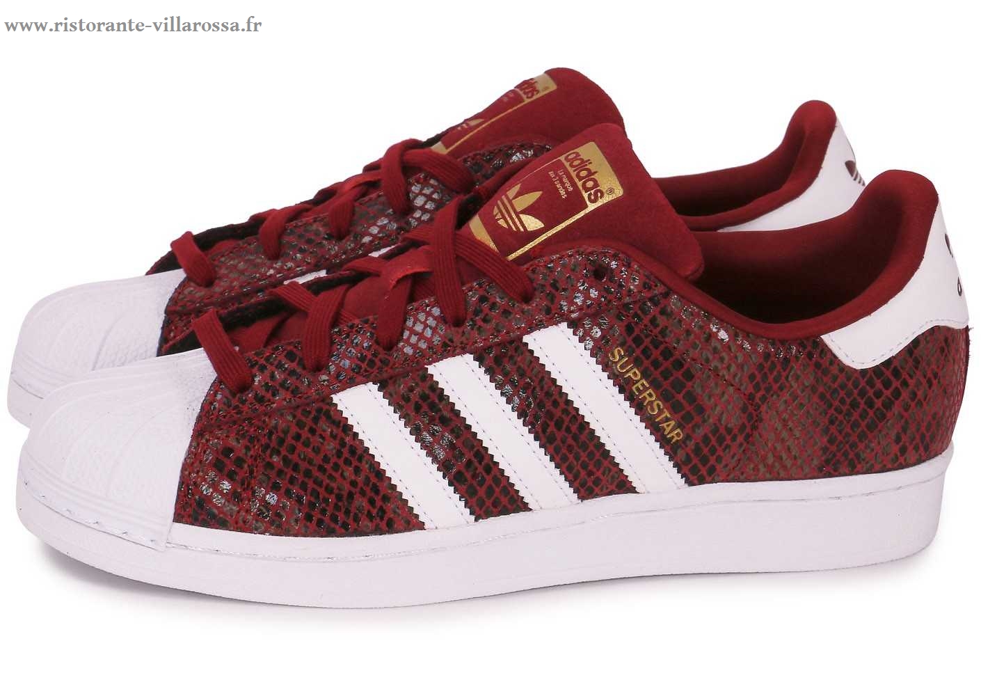 adidas superstar femme rouge pas cher